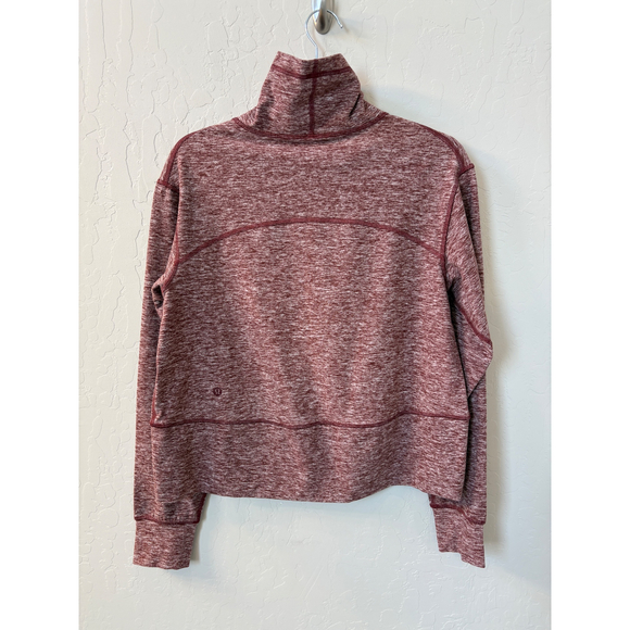 Lululemon‎ Ready to Rulu Fleece Pullover Cropped Heathered Savannah Sz 6 - Picture 6 of 7